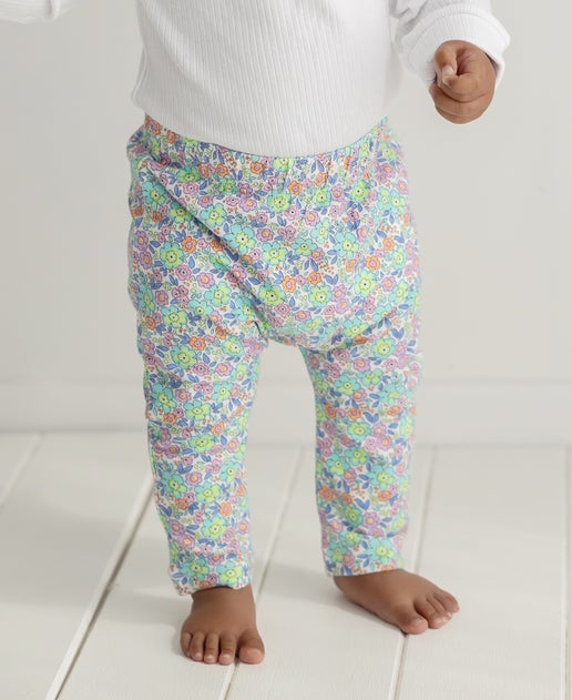 Babies' All Over Print Leggings in Ditsy Blue Floral | Postie