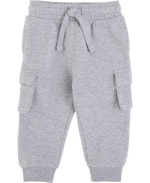 Babies' Cargo Trackpants in Grey Marl | Postie