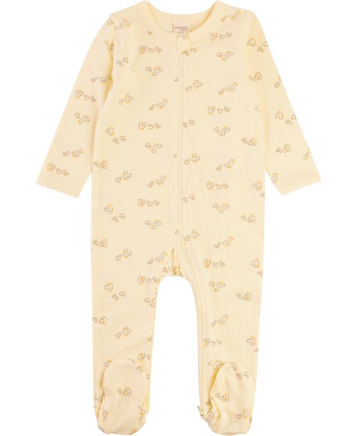 Babies' Organic Cotton Growsuit in Yellow Ducks | Postie