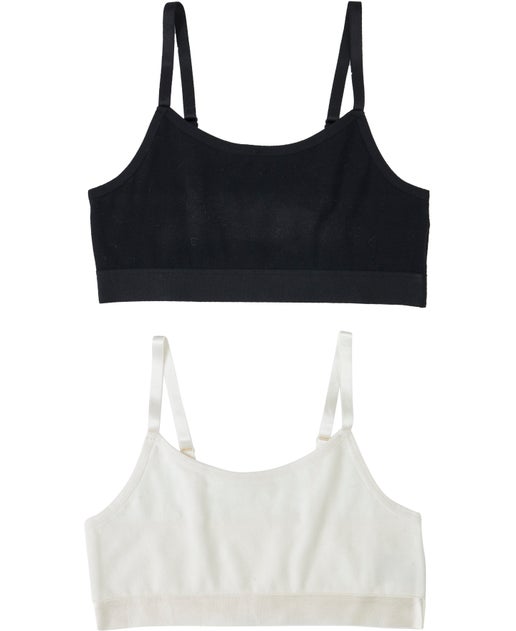 Girls' 2 Pack Crop in Black White | Postie