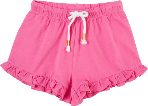 Little Kids' Plain Knit Shorts in Strawberry Moon | Postie
