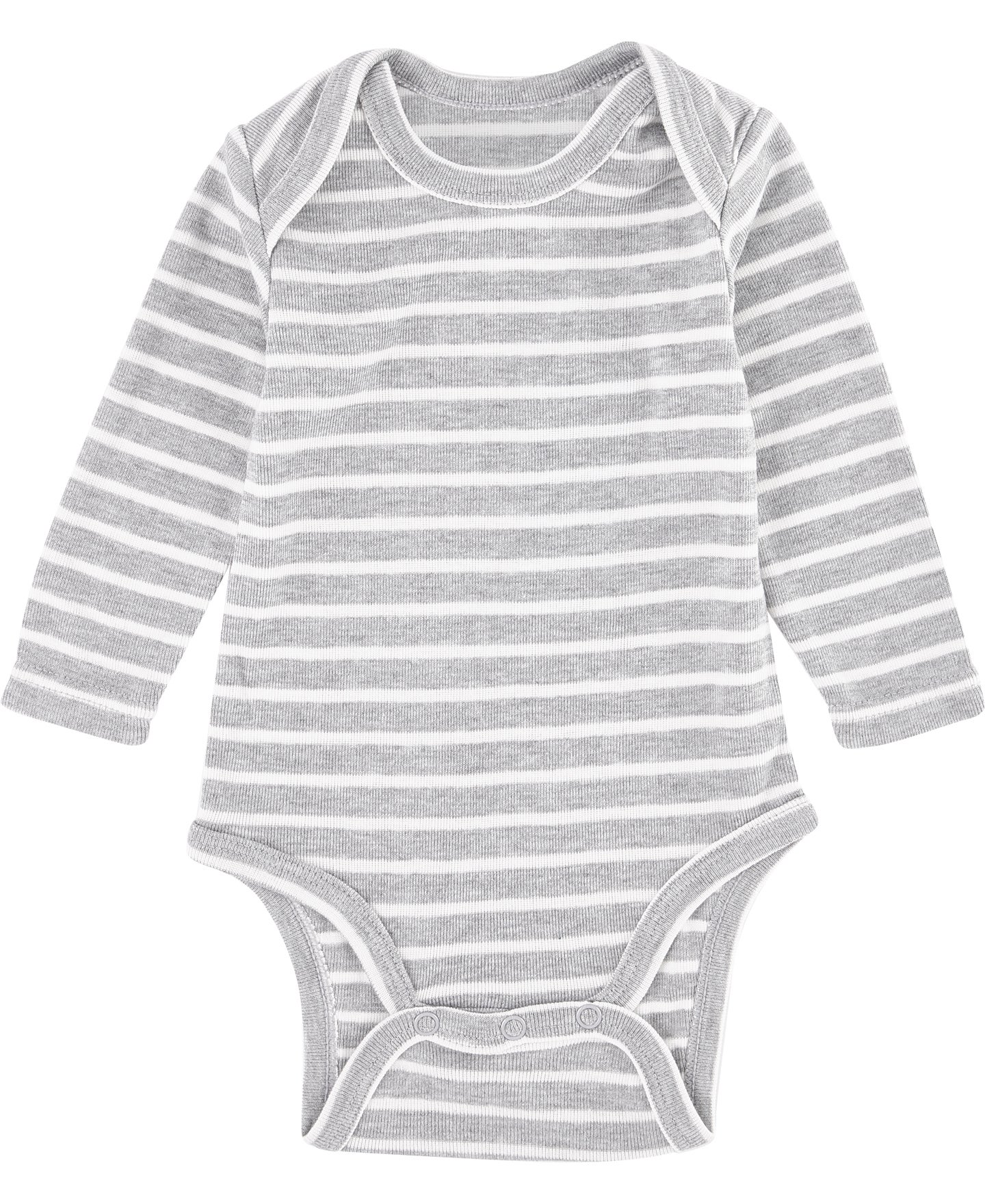 Infant Thermo Thermal Long Sleeve Bodysuit in Grey Marl/white