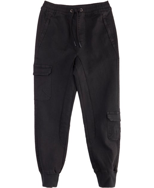 Kids' Cargo Chino Pants in Black | Postie