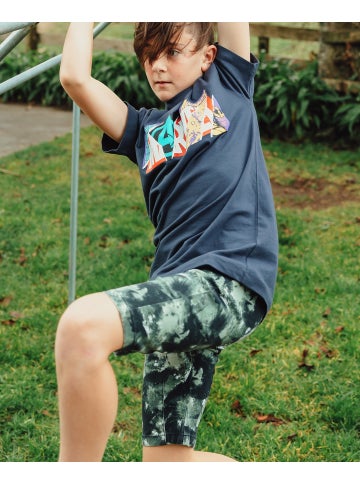 Kids\' Drop Crotch Chino Shorts | Camo Green in Postie