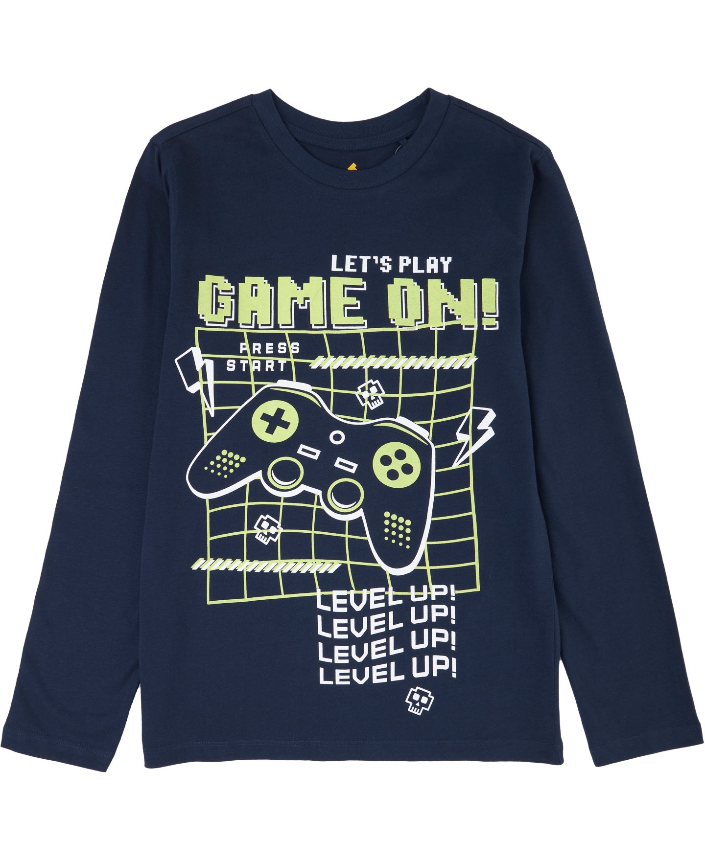 Kids' Long Sleeve Printed Tee in Navy Gamer | Postie