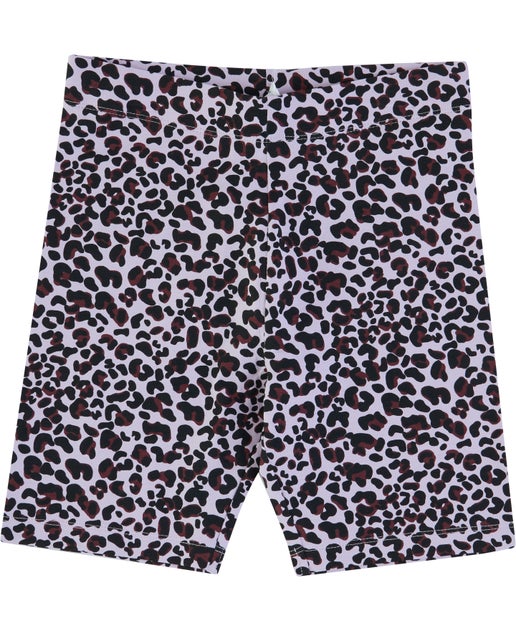 Kids' Printed Bike Shorts in Orchid Animal | Postie