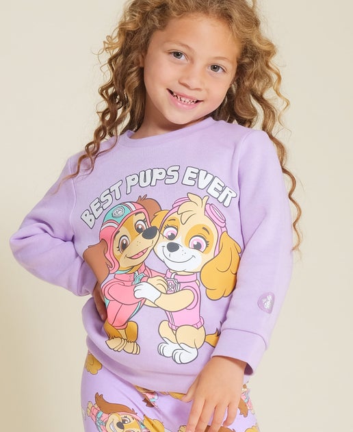 Little Kids' Licensed Paw Patrol Sweatshirt in Purple | Postie