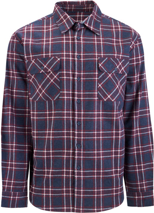 Men's Flannel Shirt in Burgundy | Postie