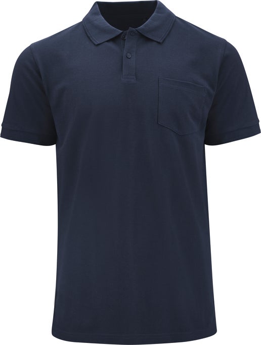 Men's Organic Short Sleeve Polo in Navy | Postie