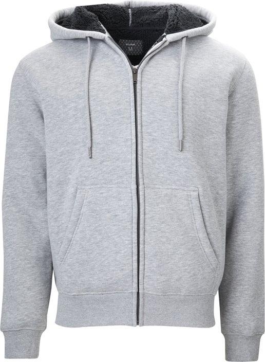 Men's Sherpa Hoodie in Grey Marl | Postie