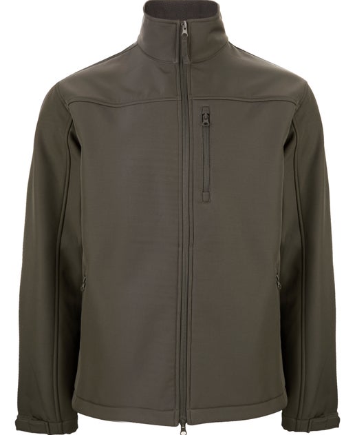 Men's Soft Shell Jacket in Dark Khaki | Postie