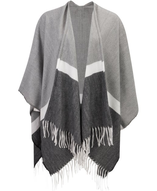 Women's Colour Block Wrap in Charcoal/grey | Postie