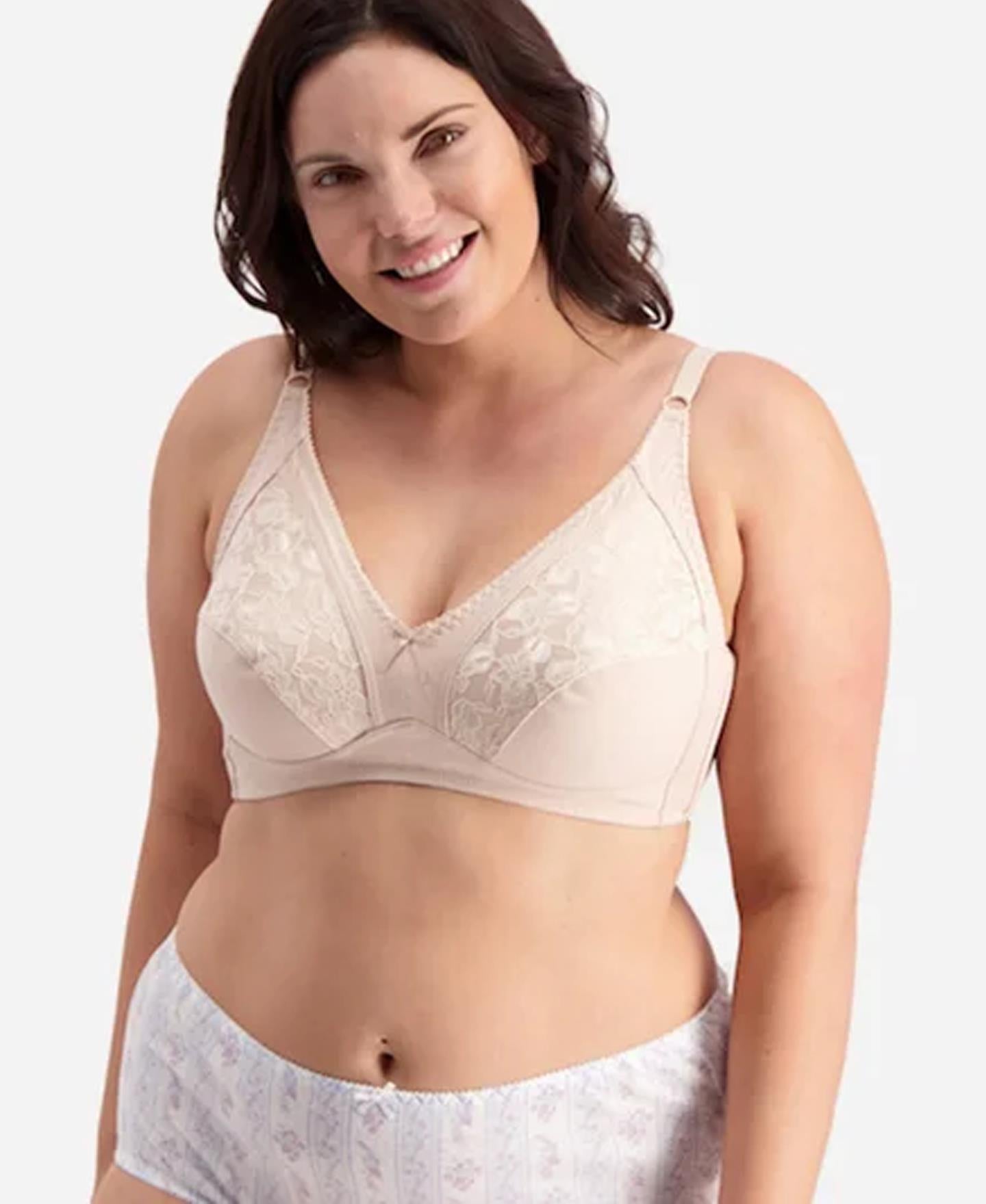 AVENUE BODY | Women's Plus Size Comfort Cotton Wire Free Front Close Bra -  beige - 34C