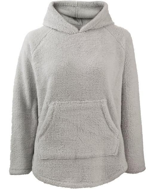 Women's Fluffy Lounge Hoodie in Grey | Postie