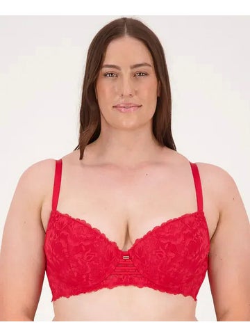 Plus Size Bra for Women Push Up Lace Bra Adjustable Widen Straps