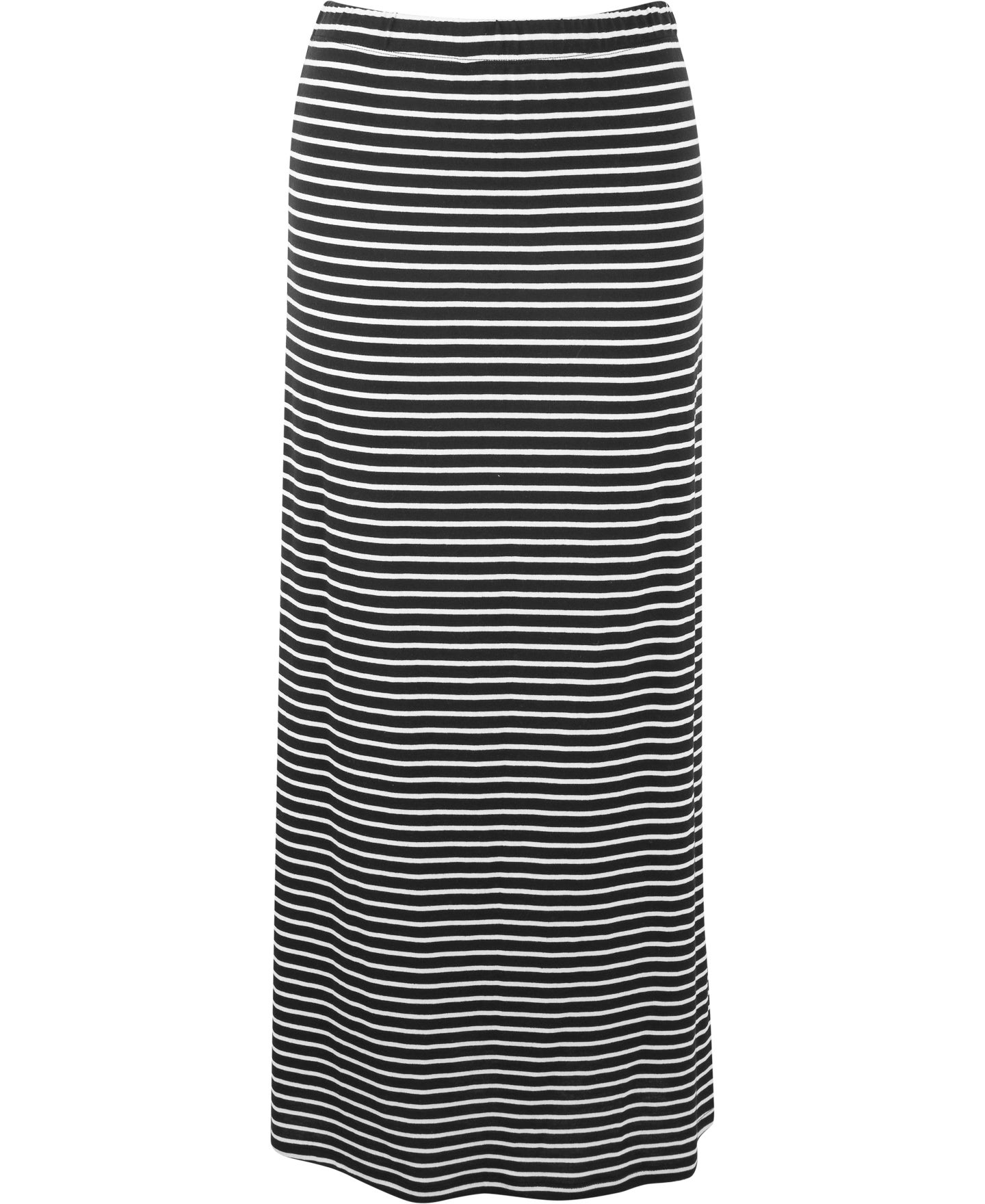 Women s Jersey Maxi Skirt in Black White Postie