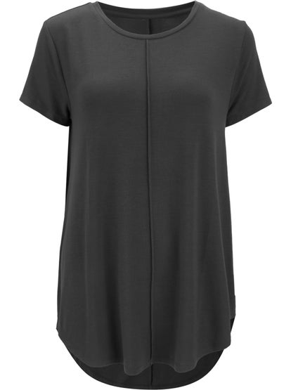 longline black t shirt women's