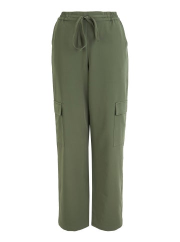Canvas Cargo Pants - Khaki green - Ladies