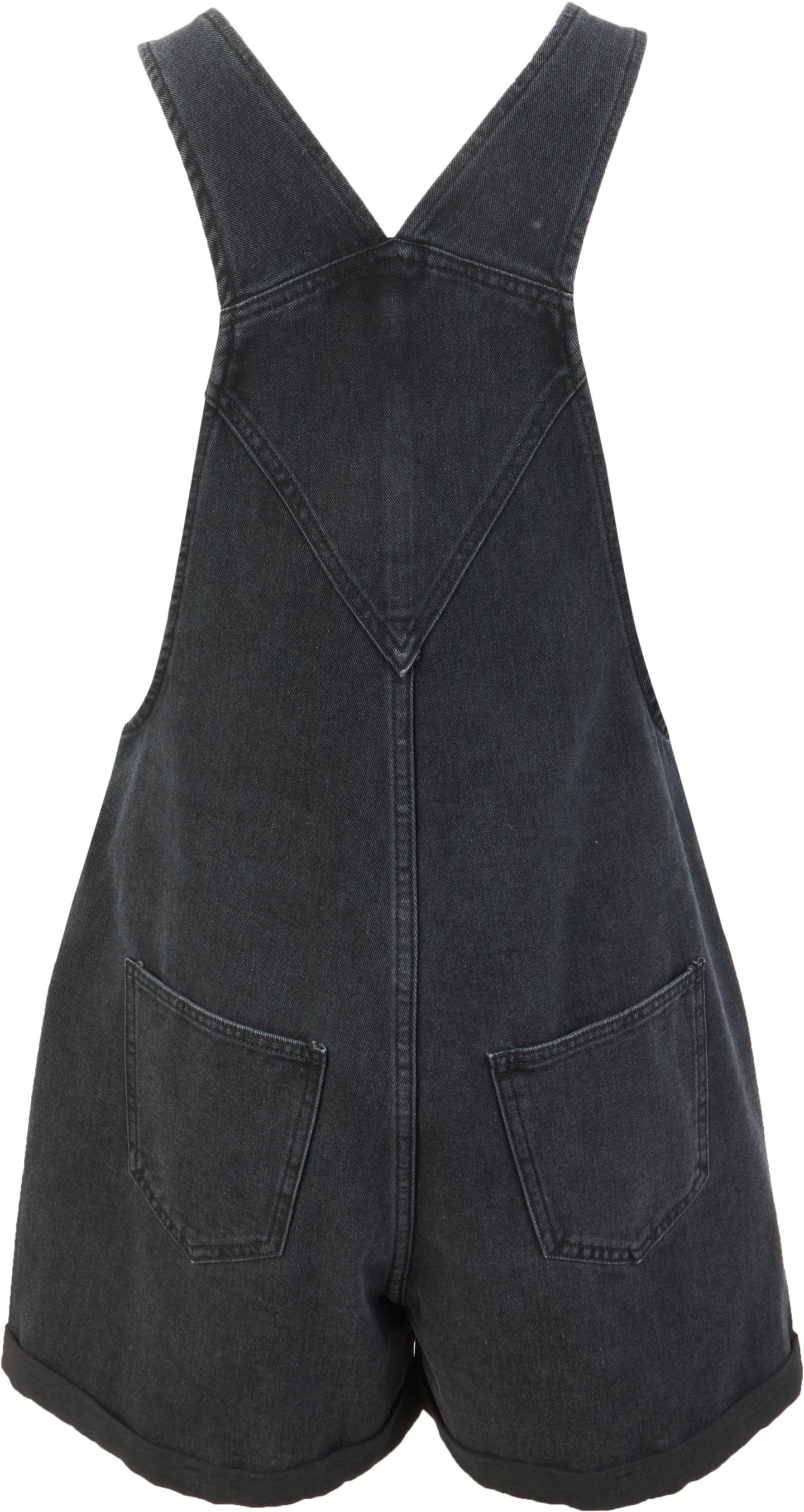 Short black outlet overalls