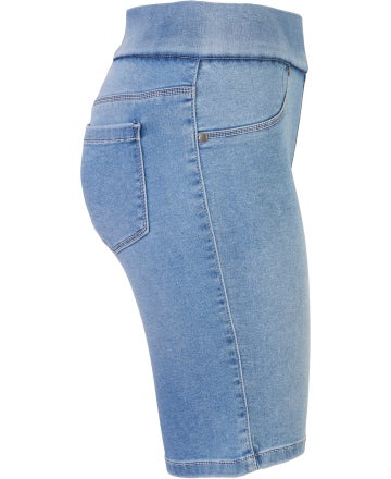 Womens Soft Surroundings Pants  The Ultimate Denim Pull-On Crop Ripple  Wash ~ Gail Short Writes