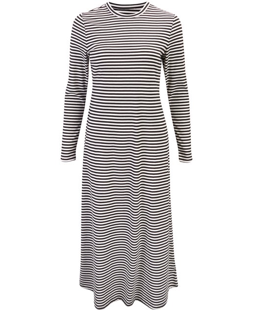 Women's Stripe Midi Dress in Black/white | Postie