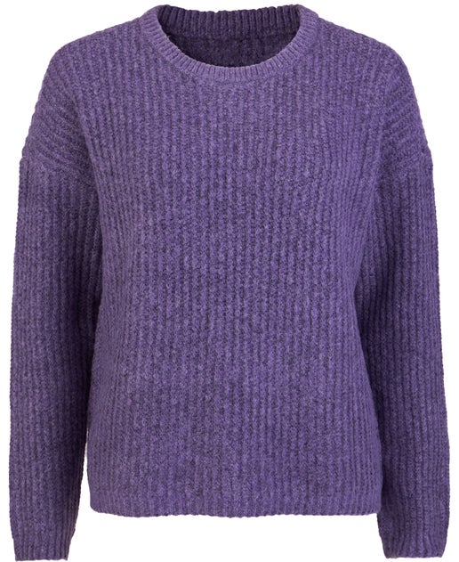 Women's Supersoft Crew Neck Jumper in Grape Marle | Postie