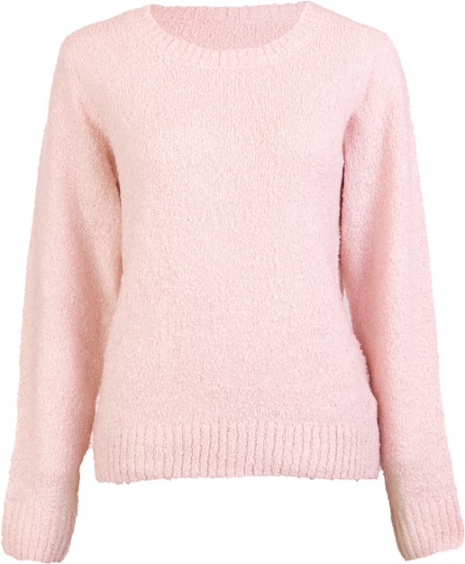 Women's Textured Soft Jumper in Light Pink | Postie